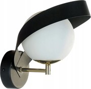 Modern fekete fali lámpa fehér Nela gömb