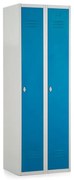Fém szekrény, 60 x 50 x 180 cm, csavaros zár, kék - ral 5012