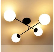 Felületre szerelhető csillár MOON 4xE27/15W/230V fekete