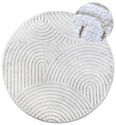 Fehér kerek szőnyeg ø 160 cm Panglao New York White – Elle Decoration