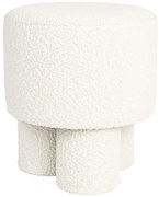 Fehér buklé puff Marcos – White Label