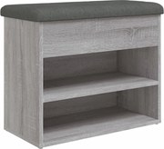 vidaXL szürke sonoma színű szerelt fa cipőtároló pad 62 x 32 x 50 cm
