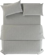 Szürkészöld egyszemélyes len ágyneműhuzat 135x200 cm Stone – Native Natural