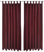 2 db bordó mikroszatén függöny 140 x 245 cm