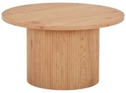 Natúr színű kerek dohányzóasztal nyárfa dekorral ø 80 cm Boavista – House Nordic