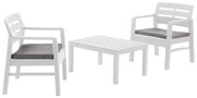 Bettina 2 személyes kerti bútorszett Fehér X
