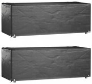 2 db téglalap alakú kerti bútorhuzat 8 fűzőlyukkal 192x82x65 cm