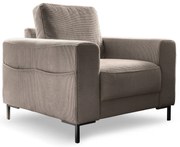 Barna kordbársony fotel Lofty Lilly – Miuform