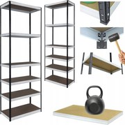 Helios fém tároló állvány 196x60x60cm 6Px175kg Erős Lengyel