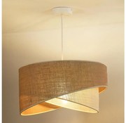 Duolla - Csillár zsinóron YUTE CELLO 1xE27/15W/230V átm. 45 cm barna/szürke