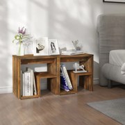 2 db füstös tölgy színű szerelt fa éjjeliszekrény 40x30x40 cm