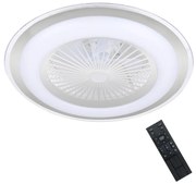 Brilagi - LED Dimmelhető lámpa ventilátorral RONDA LED/48W/230V ezüst + távirányító