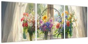 Kép - Csokor az ablaknál (órával) (90x30 cm)
