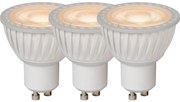 KÉSZLET 3x LED Dimmelhető izzó MR16 GU10/5W/230V 3000K - Lucide 49006/15/31