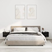 2 db fekete falra szerelhető éjjeliszekrény 41,5x36x28 cm