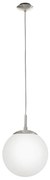 Fehér-ezüstszínű függőlámpa üveg búrával ø 20 cm RONDO – EGLO