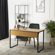 Íróasztal 120 cm arany tölgy / fekete színkombinációban – ROSS