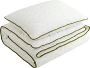 Egész évben használható steppelt paplan 140x200 cm párnával STELLA ALOE VERA 70x90 cm, fehér