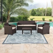 Avenberg IBERIA Nagy rattan szett - barna rattan