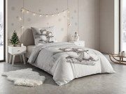 3D ágyneműhuzat Renforcé pamutból FROSTY szürke, 100% pamut Ágyneműhuzat mérete: 80 x 80 cm | 135 x 200 cm