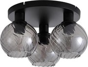 Searchlight 44521SM - Mennyezeti lámpa RADIANCE 3xE27/60W/230V Ø 37,5 cm fekete