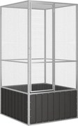 vidaXL antracitszürke horganyzott acél madárketrec 111x107x211,5 cm