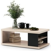 Mazzoni LANA S-110 dohányzóasztal Bézs (Pezsgő) / Fekete - DOHÁNYZÓASZTAL POLCCAL