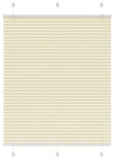 pliszírozott redőny krém 110x100 cm szövetszélesség 109,4 cm