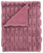 Rózsaszín mikroplüss takaró 150x200 cm Carved Fur – Bianca