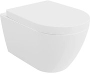 Mexen Rico perem nélküli WC csésze lassan lecsukódó kemény ülőkével, fényes fehér - 30478000