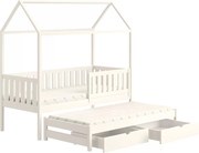 Nemos egyszintes gyerekágy, kihúzható - fehér / 90x200