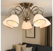 Brilagi - FRED felületre szerelhető csillár, 5xE27/60W/230V, Ø 59 cm, bronzszínű