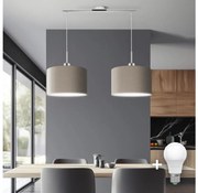 Eglo - LED függeszték TUNJA 2xE27/60W/230V taupe színben