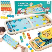 Fa társasjáték készlet 4 az 1-ben - Carrom