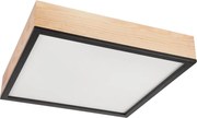 Mennyezeti lámpa NATURAL SQUARE 4xE27/15W/230V 48x48 cm fenyő/fekete