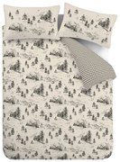 Bézs egyszemélyes flanel ágyneműhuzat 135x200 cm Alpine Vilage – Catherine Lansfield