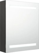 vidaXL antracitszürke LED-es tükrös fürdőszobaszekrény 50 x 14 x 60 cm