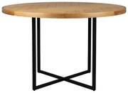 Kerek étkezőasztal tölgyfa dekoros asztallappal ø 120 cm Class – Dutchbone