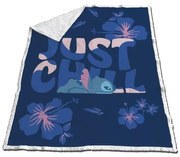 Disney Lilo és Stitch, A csillagkutya Blue Chill sherpa takaró 130x170cm