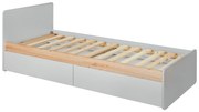 Egyszemélyes ágy 90 cm Voncile 20 ASPG VV BT (gyöngyszürke + artrisan tölgy) (ágyráccsal). Akció -16%. 1024252