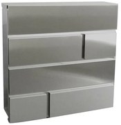 BRICKS postal box 370 x 370 x 105 mm, stainlesssteel
