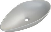 CeraStyle OLIVE - PULTRA ültethető - Top Counter - porcelán mosdó - MATT SZÜRKE - 75 x 38 cm