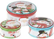 Santa's Friends 3 db-os karácsonyi fémdoboz szett