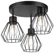 Felületre szerelhető csillár AUDREY 3xE27/60W/230V fekete