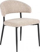 MAZZONI EXPORT IRIS Bézs (Juto 4 szövet) / fekete lábak - MODERN KÁRPITOZOTT SZÉK BOHO STÍLUSÚ NAPPALIBA/ÉTKEZŐBE