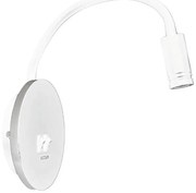 LED flexibilis fali lámpa USB-vel BASE 1xLED/8W+1xLED/2W/230V fehér/ezüst