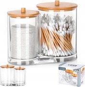 Fürdőszobai Tároló rendszerező pálcika kozmetikai pehely higiéniai 2in1