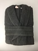 Frottír unisex fürdőköpeny sötétszürke TiaHome - M