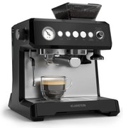Klarstein GrandPresso karos kávéfőző, precíziós daráló, gőzfúvóka, portaszűrő, nyomásjelző, 20 bar
