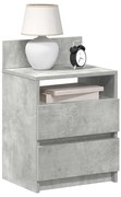 betonszürke éjjeliszekrény 2 fiókkal 40x33x60 cm